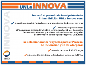 Estudiantes y Graduados participan de la Primera Edición de UNLa INNOVA