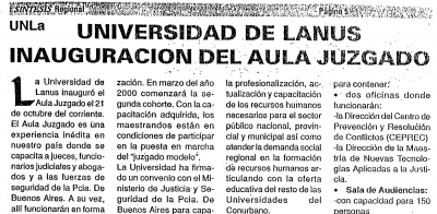 Inauguración del “aula-juzgado”