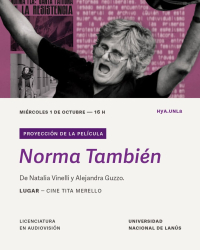 Proyección del documental Norma También, de Natalia Vinelli y Alejandra Guzzo