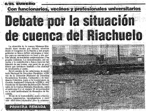 Debate por la situación de cuenca de Riachuelo
