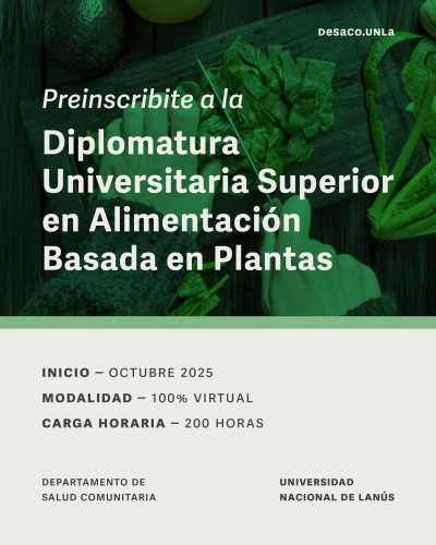 Preinscripción para la Diplomatura en alimentación basada en plantas