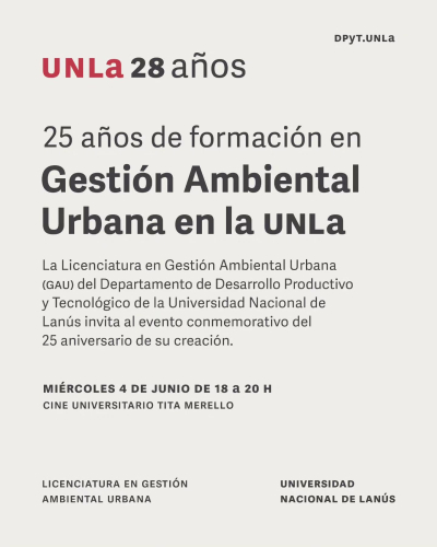 25 años de la Licenciatura en Gestión Ambiental Urbana