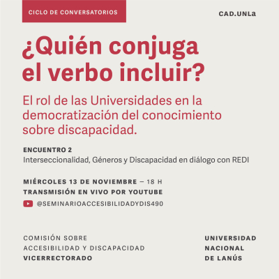 Conversatorio sobre interseccionalidad, géneros y discapacidad