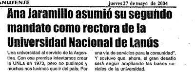 Ana Jaramillo asumió su segundo mandato como rectora de la Universidad Nacional de Lanús