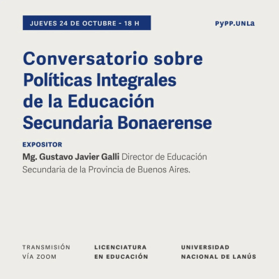 Conversatorio sobre Políticas Integrales de la Educación Secundaria Bonaerense