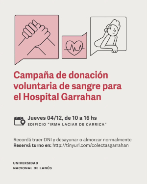 Campa&ntilde;a de donaci&oacute;n de sangre para el Hospital Garrahan