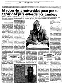 El poder de la universidad pasa por su capacidad para entender los cambios