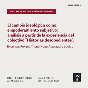 Encuentro sobre el cambio ideológico como empoderamiento subjetivo