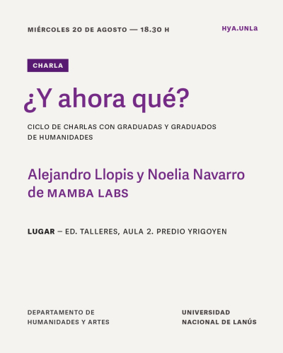 Charla con graduados y graduadas de Humanidades y Artes