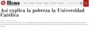 Así explica la pobreza la Universidad Católica