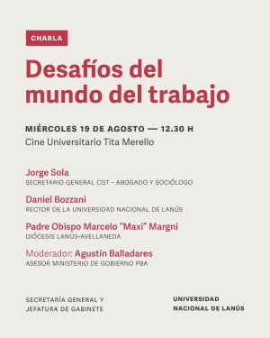 Charla sobre los desaf&iacute;os del mundo del trabajo