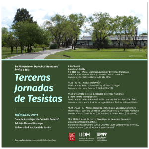 Terceras Jornadas de Tesistas de la Maestría en Derechos Humanos