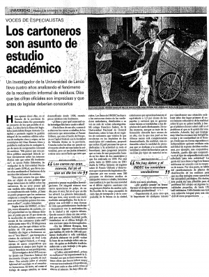 Los cartoneros son asunto de estudio académico