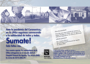 La UNLa creó un fondo para el Hospital Melo y le donó más de 300 mil pesos en un mes