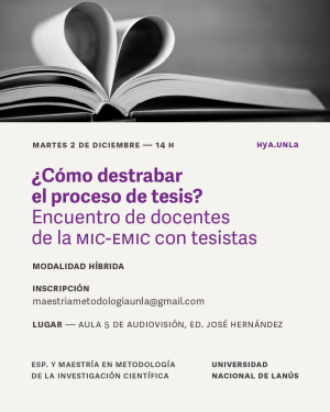Encuentro sobre cómo destrabar el proceso de escritura de tesis