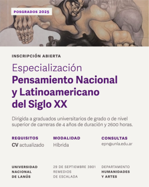 Inscripción para la Especialización en Pensamiento Nacional y Latinoamericano