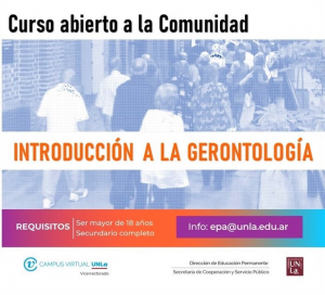 Sumate al curso de &quot;Introducción a la Gerontología&quot;