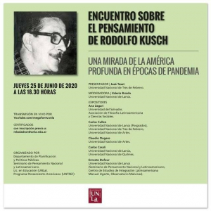 Encuentro virtual sobre el pensamiento de Rodolfo Kusch