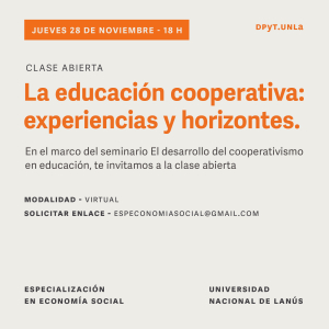 Clase abierta sobre educación cooperativa