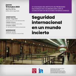 Invitamos al coloquio &quot;Seguridad internacional en un mundo incierto&quot;