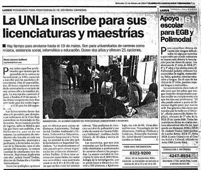 La UNLa inscribe para sus licenciaturas y maestrías