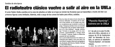 El radioteatro clásico vuelve a salir al aire en la UNLa