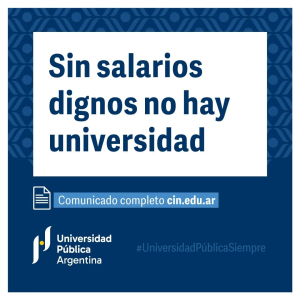 Comunicado del Consejo Interuniversitario Nacional ante la situación salarial de los trabajadores de las universidades