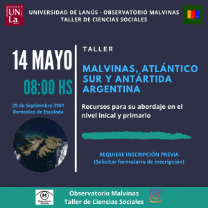 Taller para docentes de inicial y primario: &quot;Malvinas, Atlántico Sur y Antártida Argentina. Recursos para su abordaje&quot;