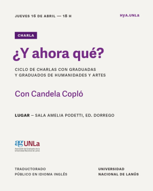 Charla con Candela Copl&oacute;, traductora p&uacute;blica en idioma ingl&eacute;s