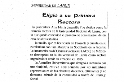 La UNLa eligió a su primera rectora