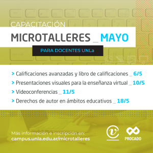 Microtalleres virtuales para docentes UNLa