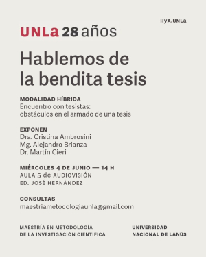 Hablemos de la bendita tesis