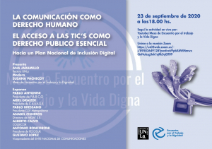Conversatorio sobre derechos, comunicación y acceso a las TICs