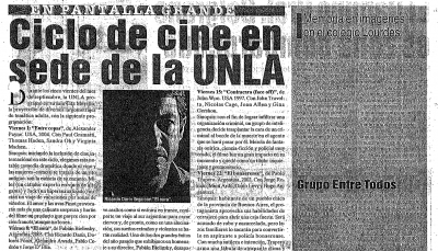 Ciclo de Cine en sede de la UNLa