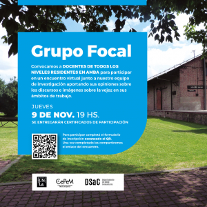 Sumate al grupo focal sobre vejez y envejecimiento