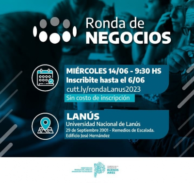 Sumate a la Ronda de Negocios organizada por el Ministerio de Producción bonaerense