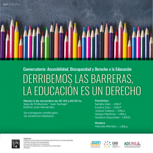 Conversatorio sobre accesibilidad, discapacidad y derecho a la educación