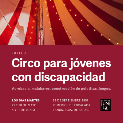 Invitamos al taller de circo para jóvenes con discapacidad