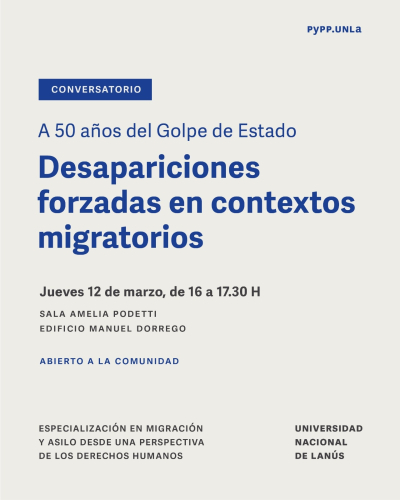 Conversatario sobre desapariciones forzadas en contextos migratorios