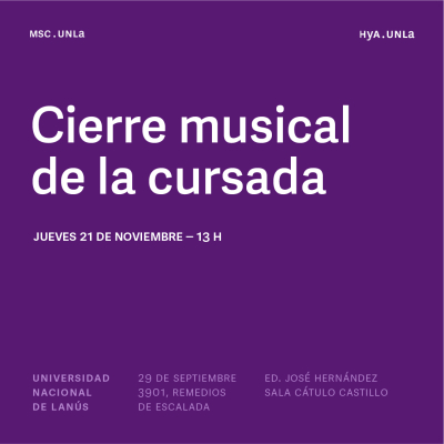 Cierre de las carreras de música del Departamento de Humanidades y Artes