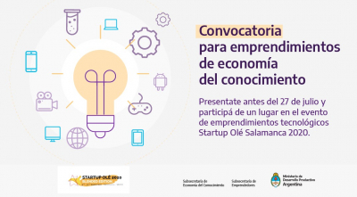 Convocatoria para emprendimientos de Economía del Conocimiento