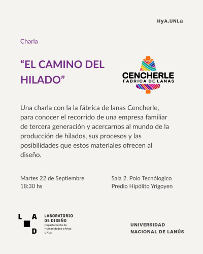 Charla con representantes de Cencherle F&aacute;brica de Lanas