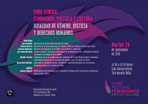 Invitamos al encuentro Igualdad de Género, Justicia y Derechos Humanos
