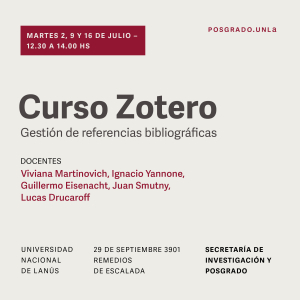 Curso Zotero para docentes de la UNLa