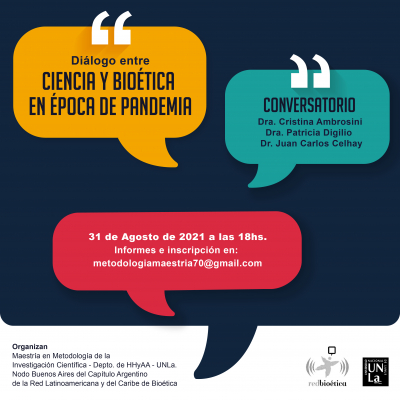 Conversatorio: Diálogo entre Ciencia y Bioética en época de pandemia