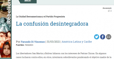 La confusión desintegradora