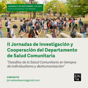 II Jornadas de Investigación y Cooperación del Departamento de Salud Comunitaria