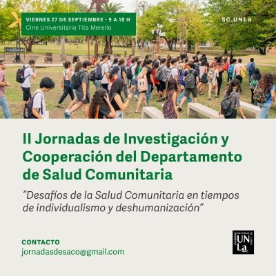 II Jornadas de Investigación y Cooperación del Departamento de Salud Comunitaria
