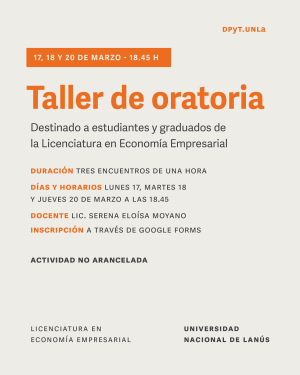 La Licenciatura en Economía Empresarial lanza un taller de oratoria