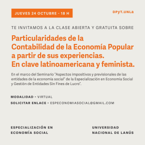 Clase abierta sobre contabilidad, economía popular y feminismo
